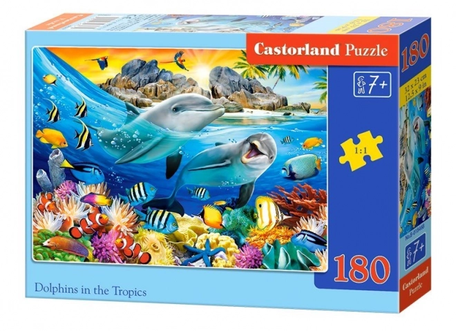 Puzzle cu delfini în tropice 180 piese