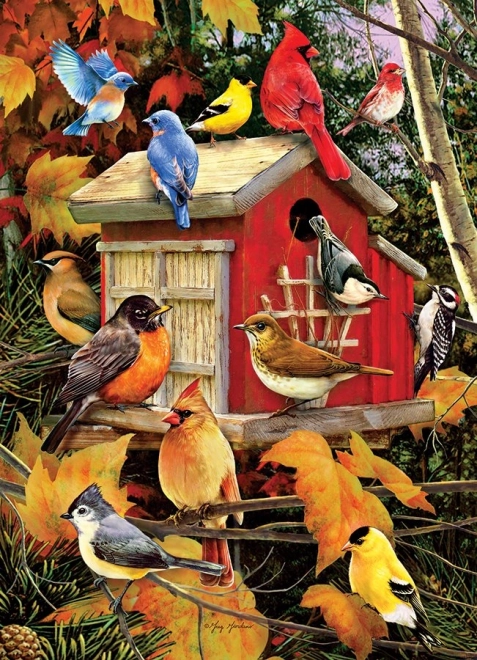 Puzzle Toamna Casuță de păsări 500 piese