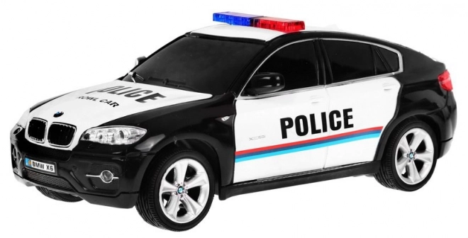 Radiowóz BMW X6 Pentru Copii 8+ Zdalnie Sterowana Poliție 1:24 cu Lumină