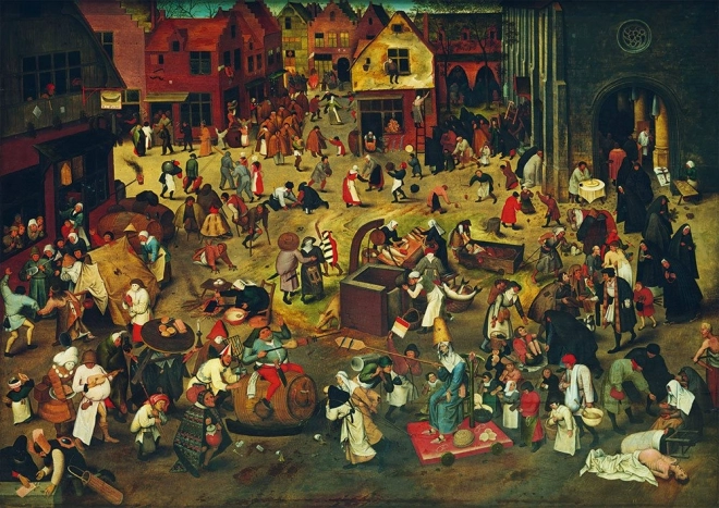 Puzzle BLUEBIRD luptă între carnaval și post 1000 de piese