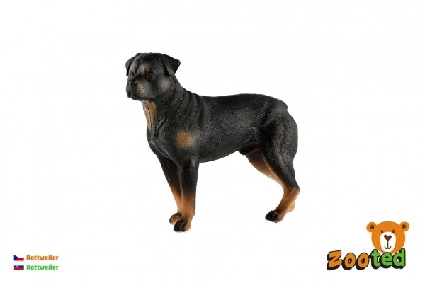 Jucărie câine Rottweiler din plastic