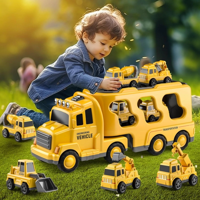 Set Woopie camion remorcă auto de jucărie