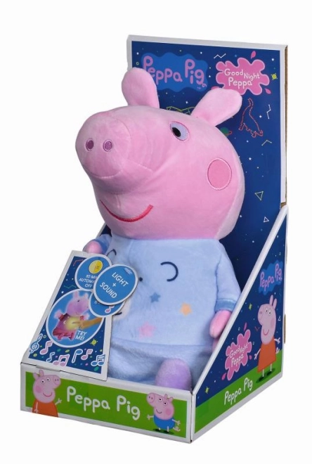 Peppa Pig Pliș Osușor 2-în-1 cu Lumină, Albastru, 25 cm