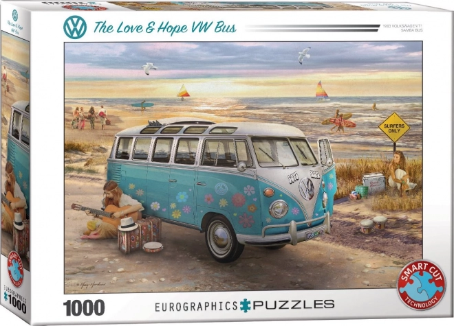 Puzzle Eurographics VW Bus Dragoste și Speranță 1000 Piese