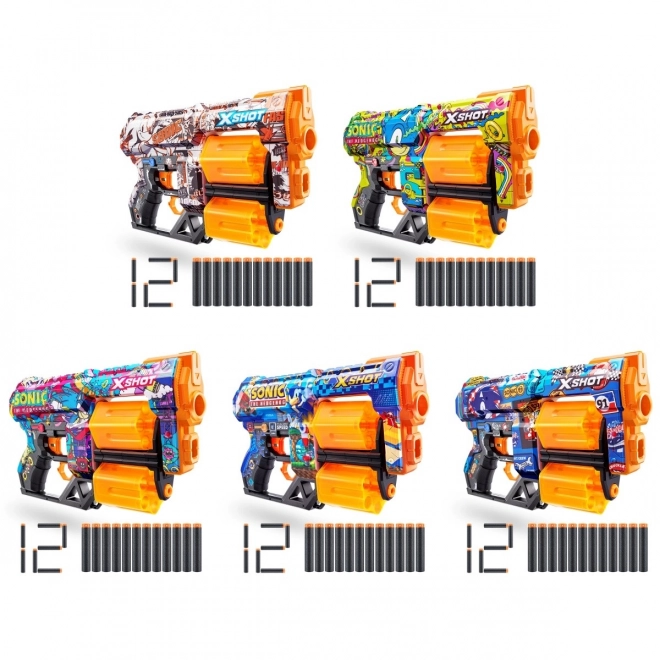 Blaster X-Shot Skins inspirat de Sonic the Hedgehog