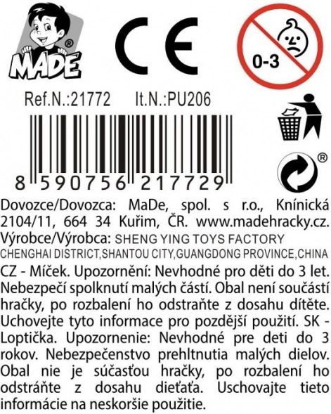 Mingi colorate pentru copii 9 cm, 12 buc.