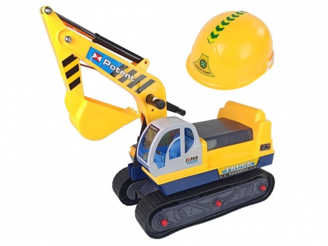 Buldozer pentru copii cu cască