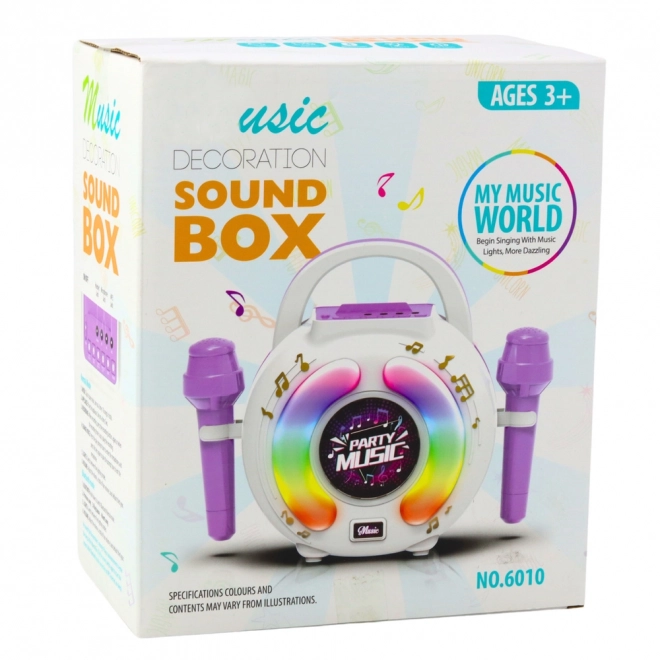 Set karaoke cu două microfoane și difuzor bluetooth