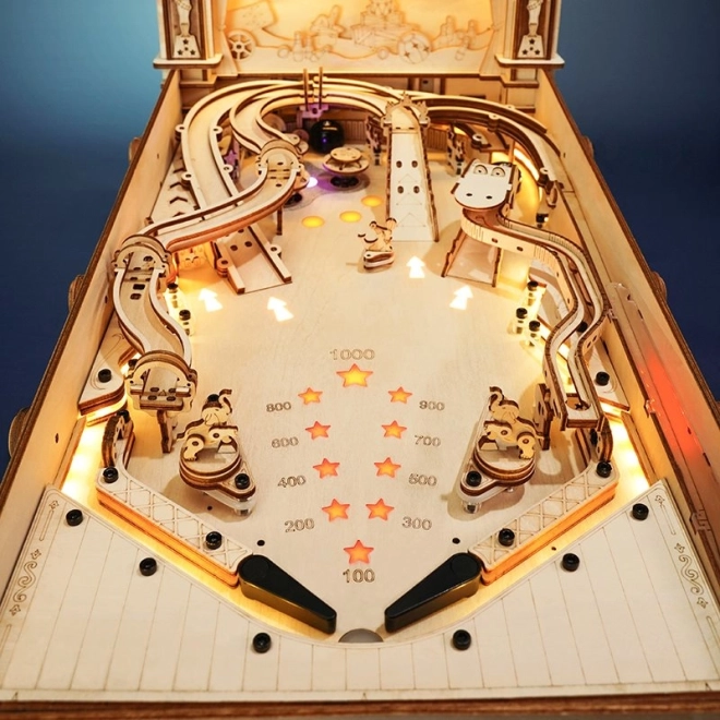 Puzzle 3D Din Lemn Automat Pinball