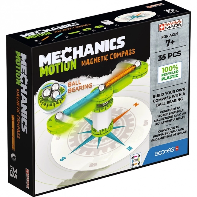 Klocki magnetice Geomag Mechanics Motion Kompas