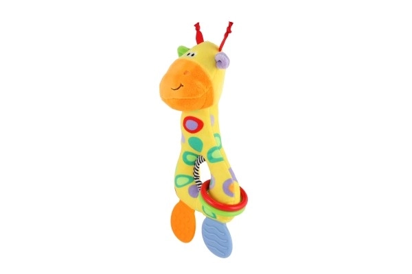 Girafă de pluș cu jucărie de dentiție 24cm