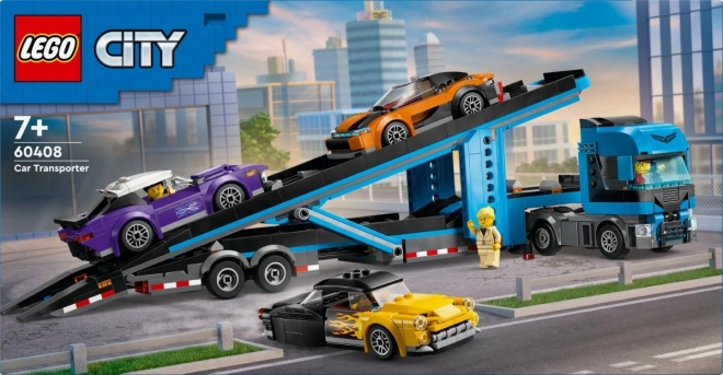 Transportor auto LEGO City cu mașini sport