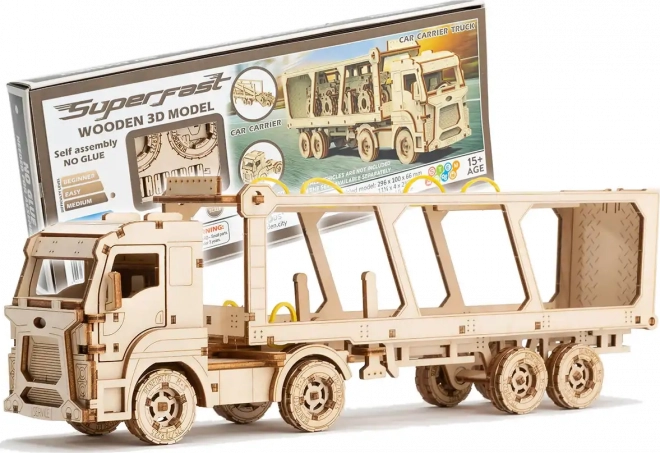 Puzzle 3D camion transportator Superfast