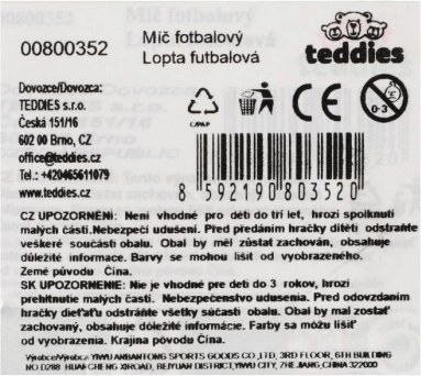 Minge de fotbal alb-violet 23 cm