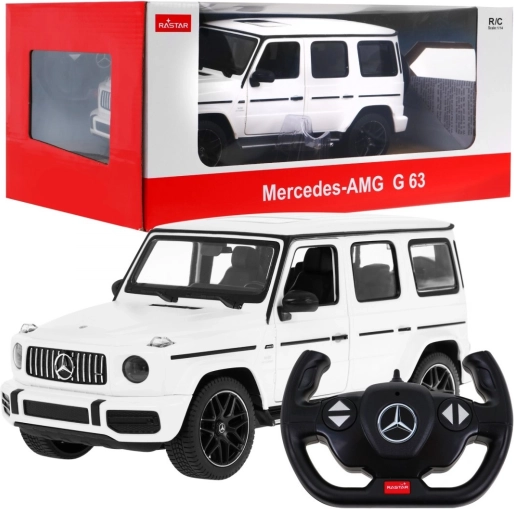 Mașină Rastar cu telecomandă 1:14 Mercedes‑AMG G 63 – Alb