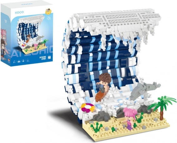 Set de construcție KOCO Vală pentru surf – sport extrem 1471 piese