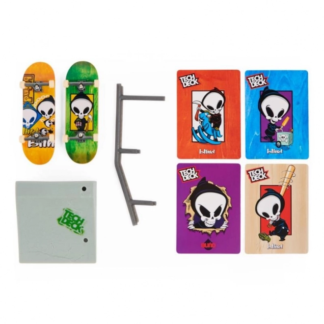 Tech Deck Fingerboard Dublu cu Obstacol