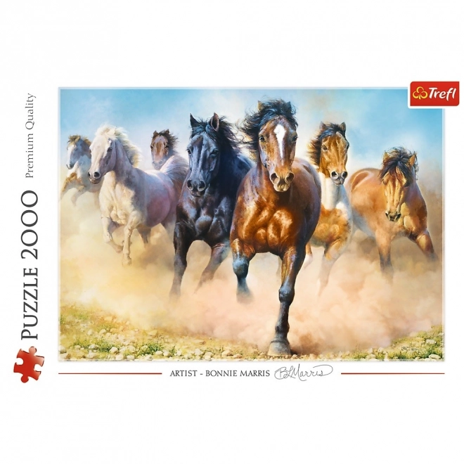 Puzzle Trefl Cai în Galop 2000 Piese