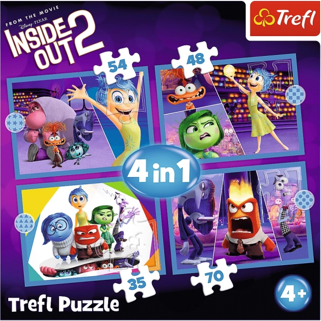 Puzzle 4 în 1 Emoțiile conduc Întors pe dos 2