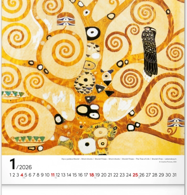 Calendar de perete Gustav Klimt 2026