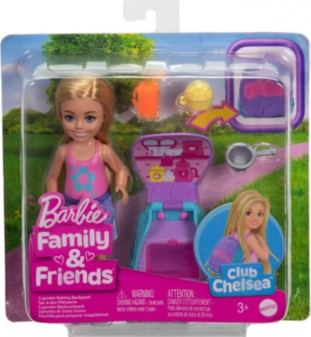 Păpușa Barbie Chelsea cu rucsac și pisicuță