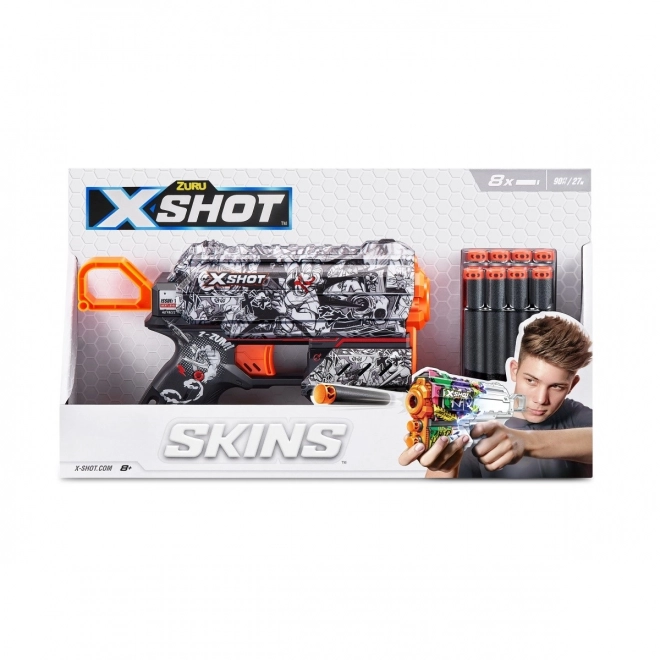 Lansatorul X-Shot Skins Flux cu 8 săgeți