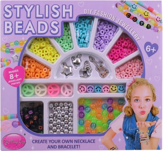 Set creativ de mărgele cu accesorii pentru copii