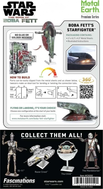Puzzle 3D Star Wars: Nava lui Boba Fett - Metal Earth