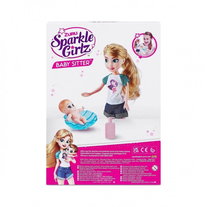 Set pentru îngrijirea copiilor cu păpușă Sparkle Girlz