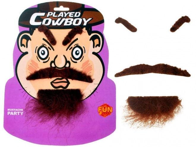 Set păr facial cowboy pentru petreceri