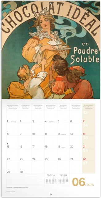 Calendar de notițe Alfons Mucha 2026