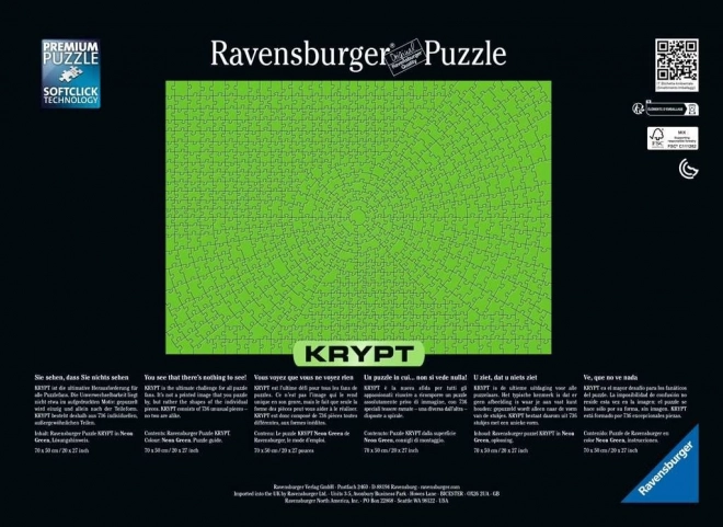 Puzzle Ravensburger Krypt Neon Verde 654 piese