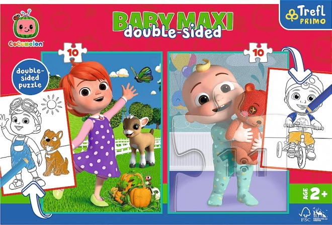 Puzzle dublu față Cocomelon Prieteni Baby Maxi