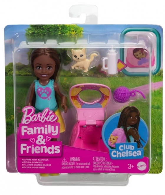 Păpușa Barbie Chelsea cu Rucsac și Pisicuță