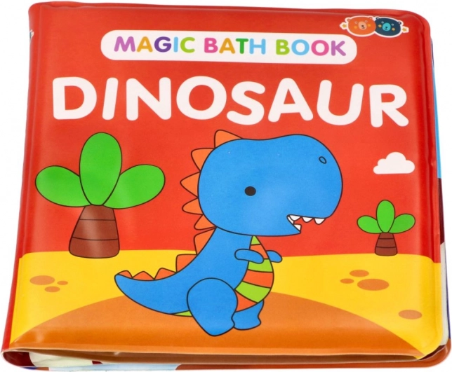 Cărticică de baie magică, colorată, cu dinozauri