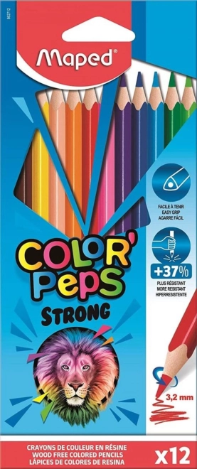 Creioane colorate Maped Color'Peps Strong 12 buc