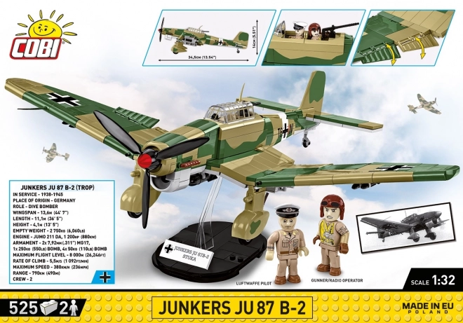 klocki avion istoric Junkers Ju 87 B-2