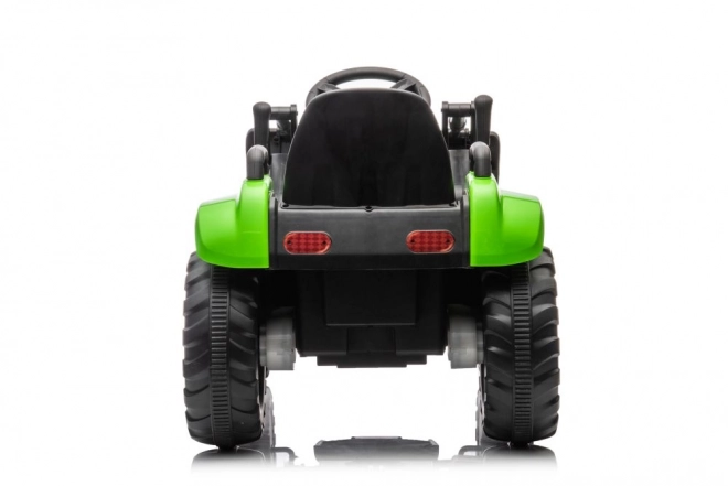 Tractor electric pentru copii cu cupă verde