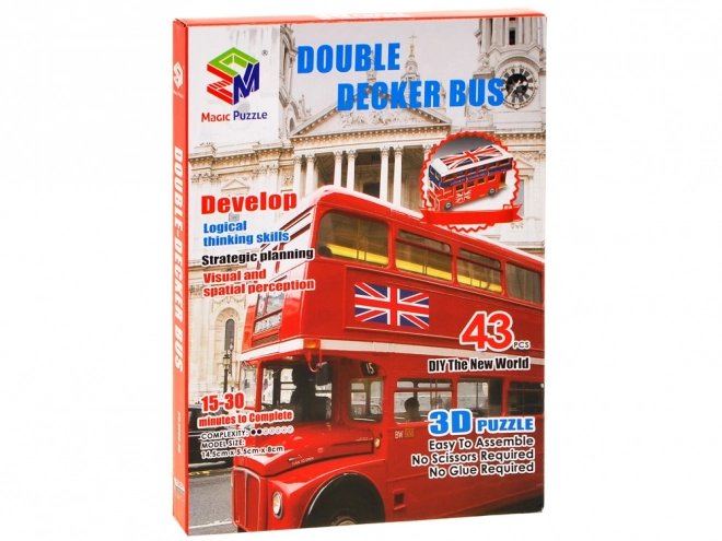 Puzzle 3D autobuz etajat