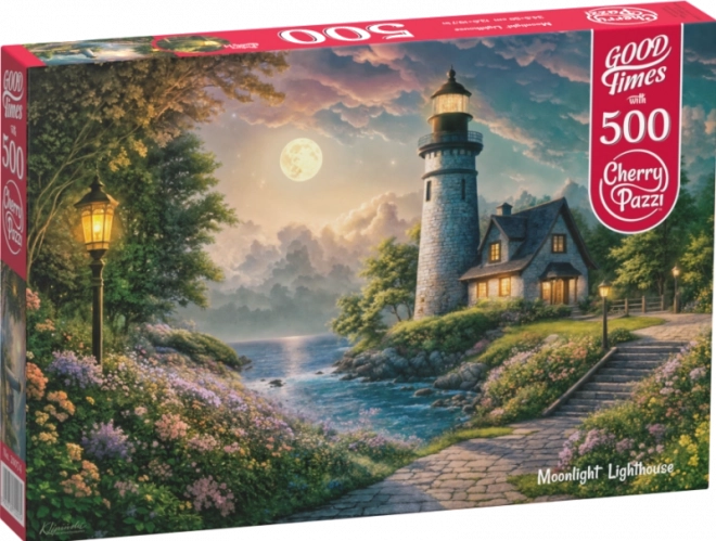 Puzzle Cherry Pazzi - farul sub lumina lunii 500 piese