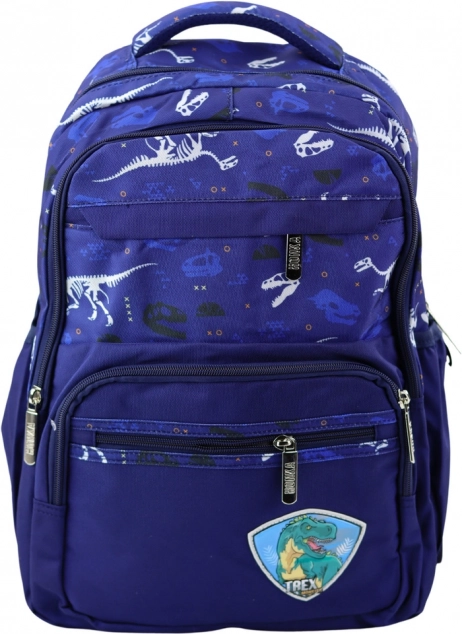 Rucsac școlar Dino T-Rex albastru 20L