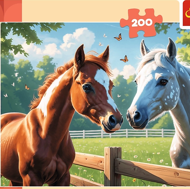 TREFL Puzzle Cai pe poiana 200 piese
