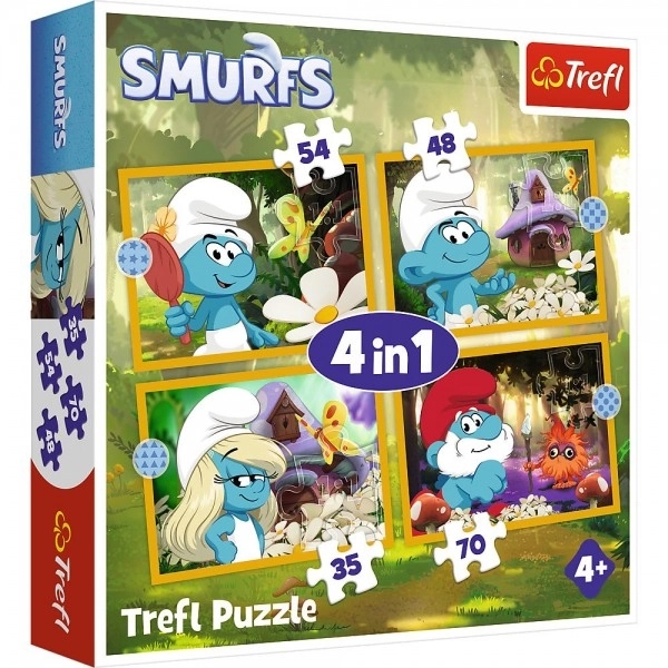 Puzzle viața în satul Ștrumfilor