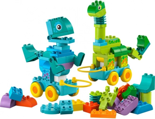 Set de construcție LEGO DUPLO 3 în 1: Dinozauri pe Roți