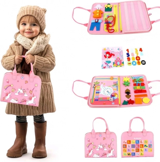 Carte senzorială busy Unicorn 1 de la 2Kids Toys