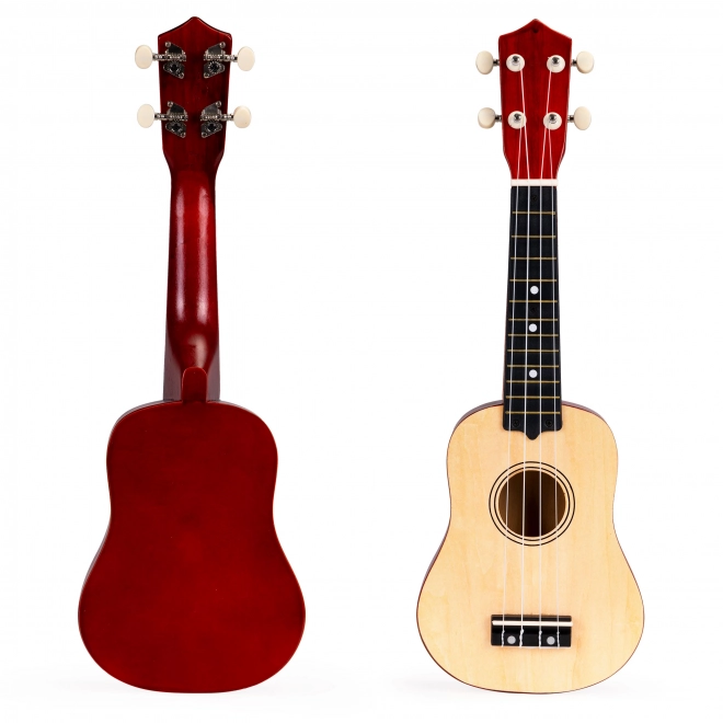 Chitară ukulele din lemn pentru copii cu 4 corzi din nailon