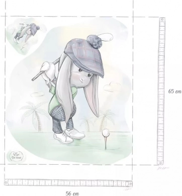Autocolant de perete Effik jucător de golf XL