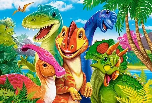 Puzzle selfie cu dinozauri 30 piese