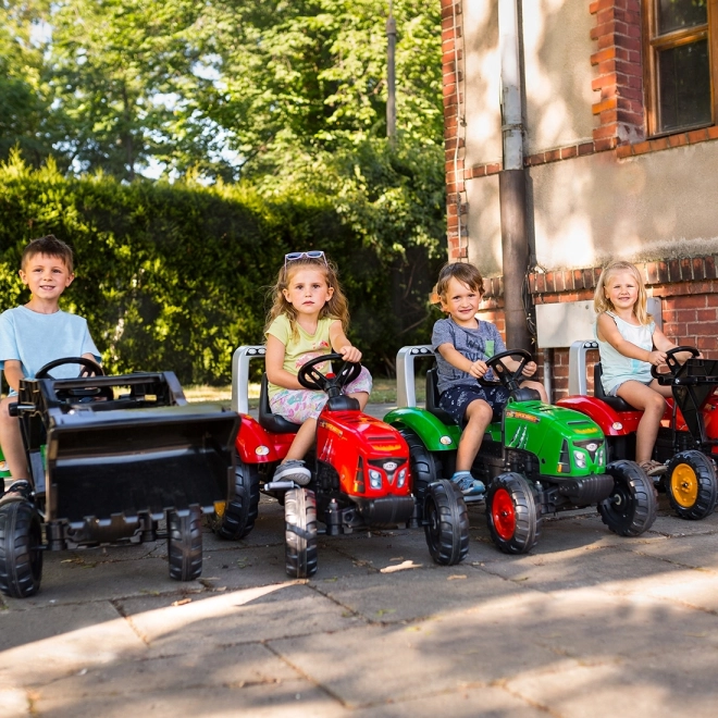 Tractor cu pedale Red Supercharger cu remorcă deschidere Falk
