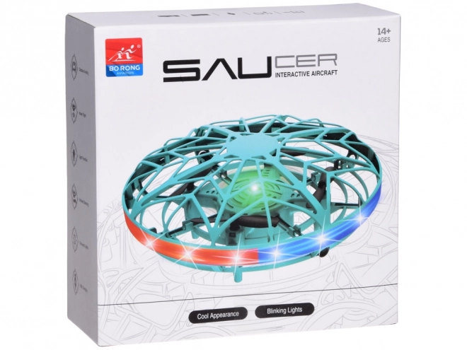 Dron Disc Zburător cu LED-uri
